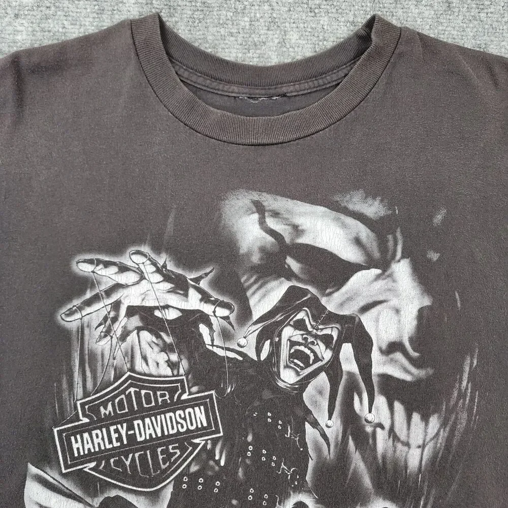 Harley Davidson Shirt Mens XL Jester Clown Joker Short Sleeve Zylstra HD 2010